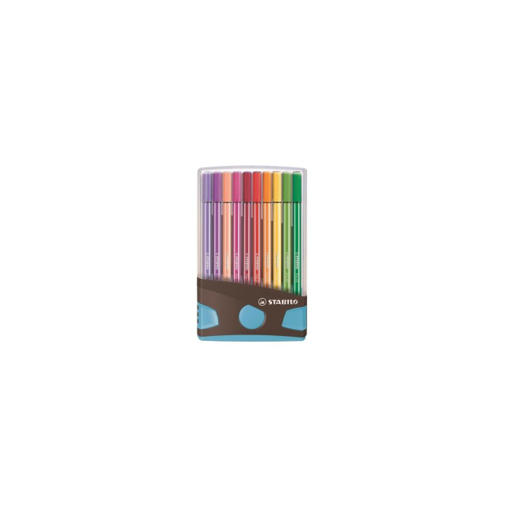 Stabilo pen 68 estuche 20 rotuladores medio multicolor