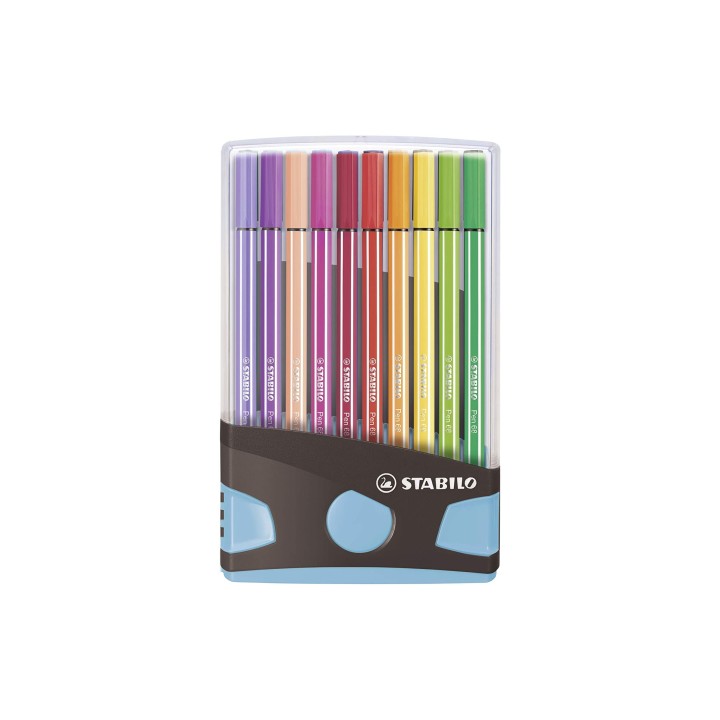 Stabilo pen 68 estuche 20 rotuladores medio multicolor