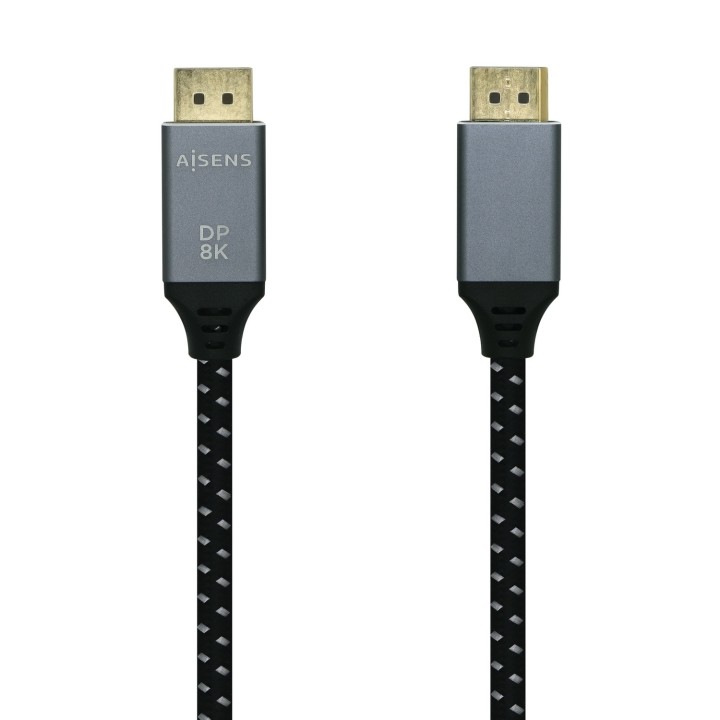 Aisens Cable Displayport V1.4 8k 60hz macho a macho 1m gris negro