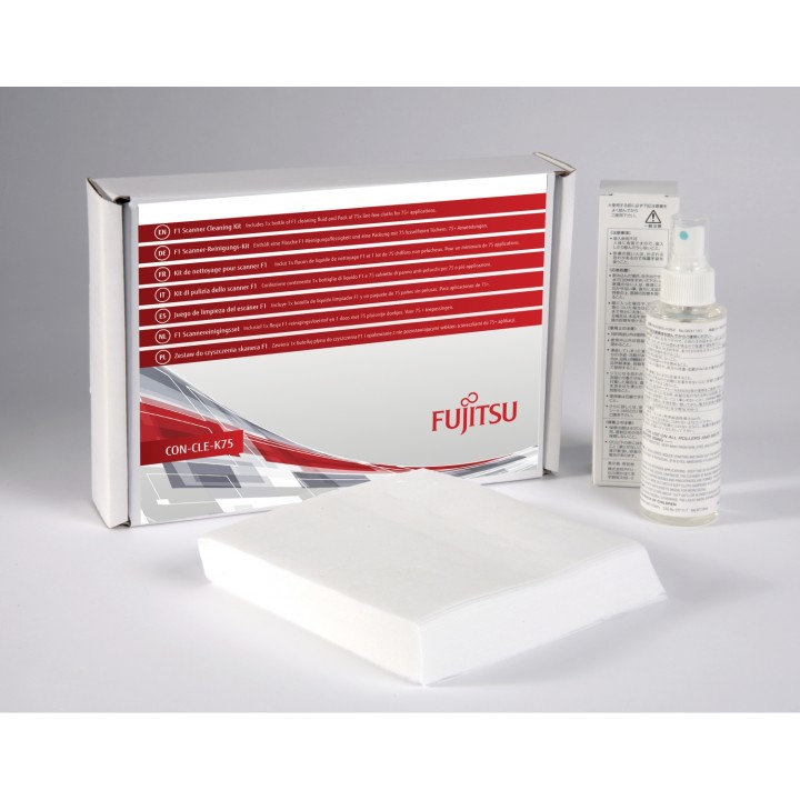 Fujitsu CON-CLE-K75 kit de limpieza para computadora Escáner Paños secos para limpieza de equipos