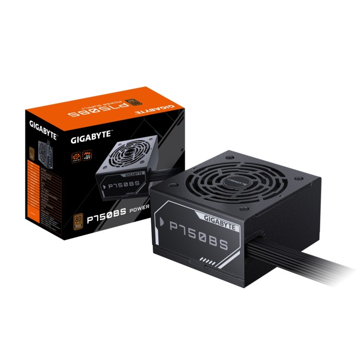 GIGABYTE P750BS Fuente de Alimentación - PCIe 5.0, 80 PLUS Bronze, Diseño totalmente modular, Ventilador de 120 mm, Compatible