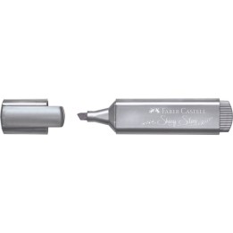 Faber Castell textliner 46 Caja de marcadores fluorescentes plata metalico