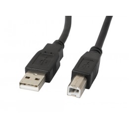 Lanberg CA-USBA-10CC-0010-BK cable USB 1 m USB 2.0 USB B Negro
