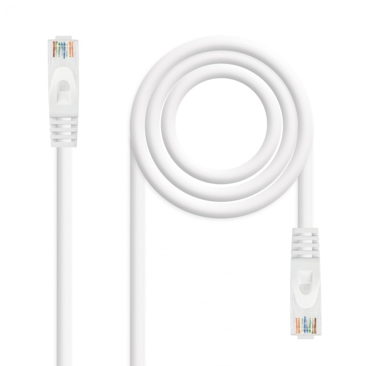 Nanocable Cable Red Latiguillo RJ45 LSZH CAT.6A UTP AWG24, Blanco, 25 cm