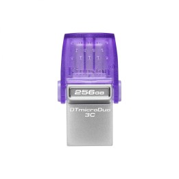 Kingston Technology DataTraveler microDuo 3C unidad flash USB 256 GB USB Type-A / USB Type-C 3.2 Gen 1 (3.1 Gen 1) Acero