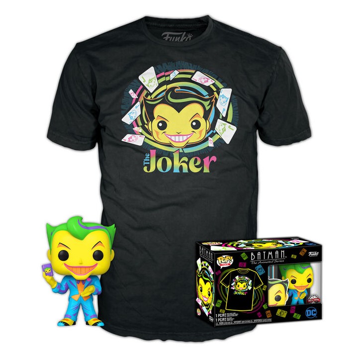 Set figura POP & Tee DC Comics Batman Joker Exclusive