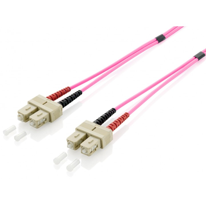 Equip 255522 cable de fibra optica 2 m SC OM4 Violeta