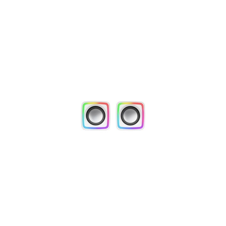 Mars Gaming Altavoces Gaming RGB Compactos Procesador Sonido DSP 8W Blanco