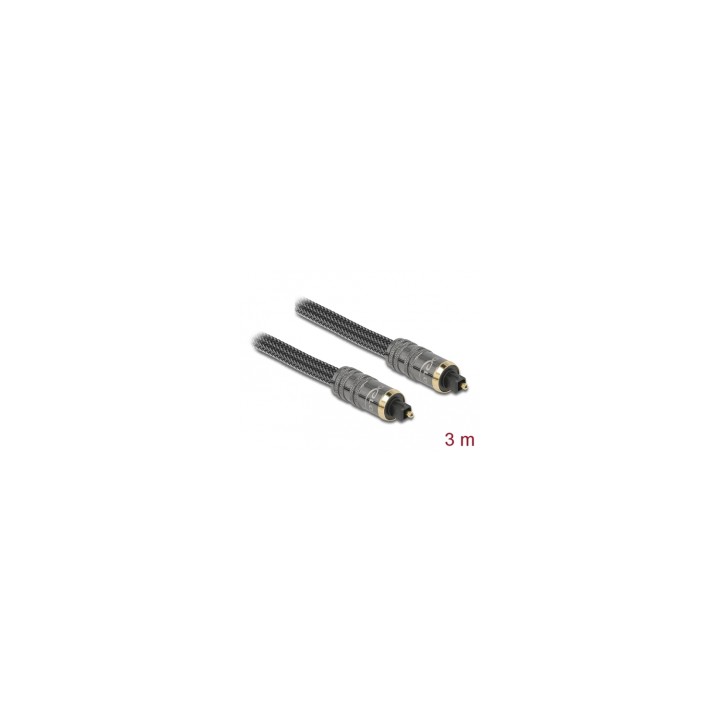 DeLOCK 86985 cable de audio 3 m TOSLINK Antracita