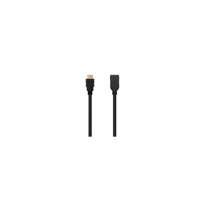Nanocable Cable HDM 2.0 Prolongador A/M-A/H, Negro, 2 m