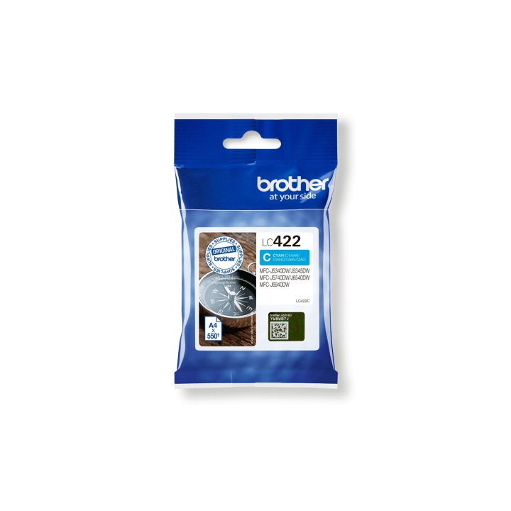 Brother LC-422C cartucho de tinta 1 pieza(s) Original Cian