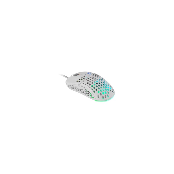 Mars Gaming MM55W Blanco Ratón Gaming RGB Chroma Ultra-ligero 55g 12800 DPI