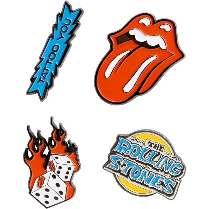 Blister set 4 pins Rolling Stones