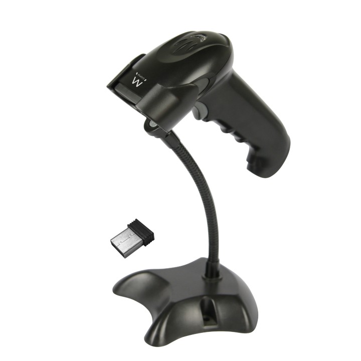 Ewent Lector de código de barras portátil 1D/2D LED Negro