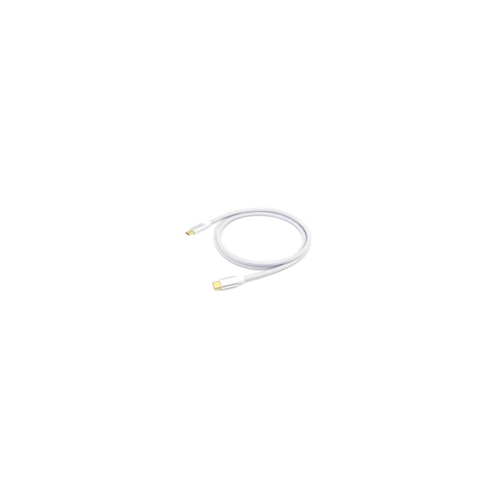 Equip Cable USB C/USB C 0,5 m Plata, Blanco