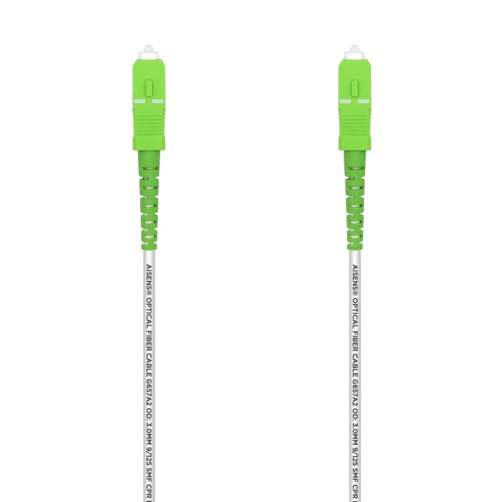 AISENS A152-0498 cable de fibra optica 10 m SC/APC G.657.A2 Blanco