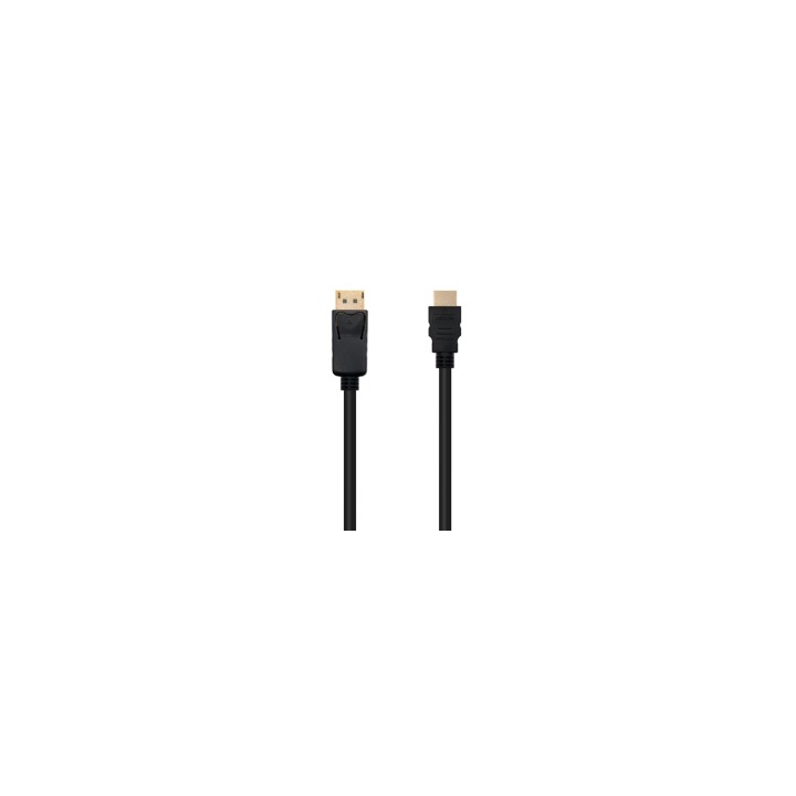 Nanocable Cable Conversor DISPLAYPORT a HDMI, DP/M - HDMI/M, Negro, 0.5 m