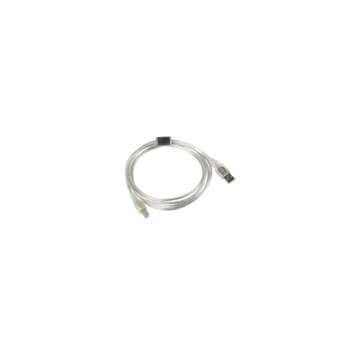 Lanberg CA-USBA-12CC-0018-TR cable USB 1,8 m USB 2.0 USB B Transparente