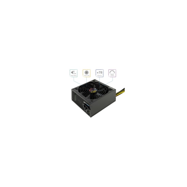 TooQ TQAPOLO-650SP unidad de fuente de alimentación 650 W 20+4 pin ATX ATX Negro