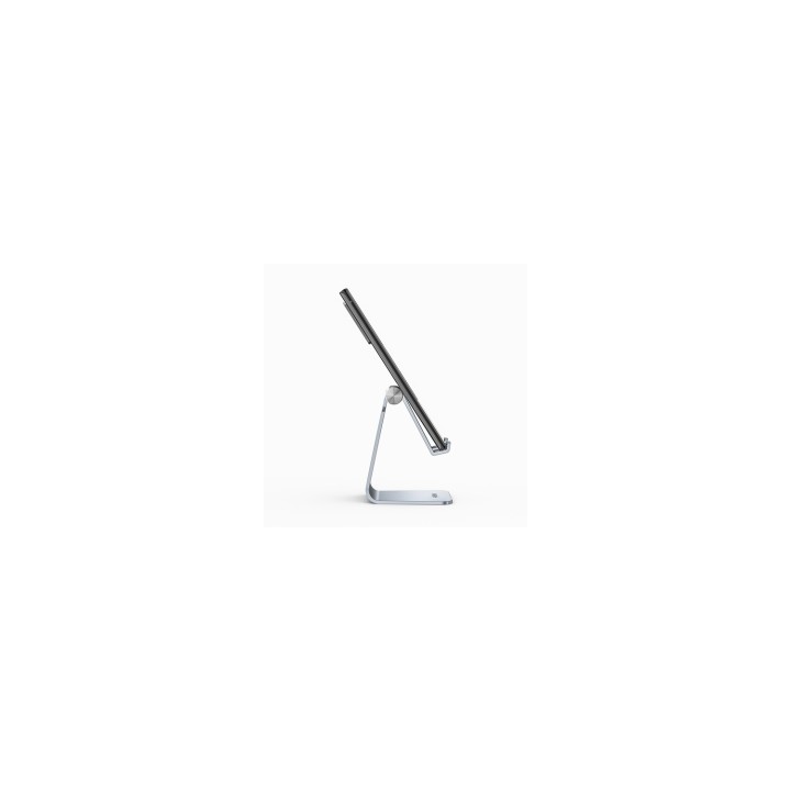 AISENS Soporte De Sobremesa Tamaño M Ajustable (1 Pivote) Para Movil / Tablet, Plata
