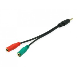 Equip 147943 cable de audio 1,5 m 2 x 3.5mm 3,5mm Negro
