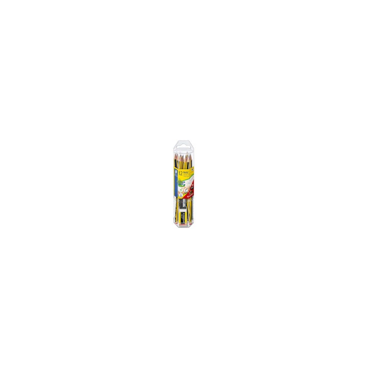 Staedtler Noris lápiz 2HB (pack 12 unidades) + Goma y sacapuntas