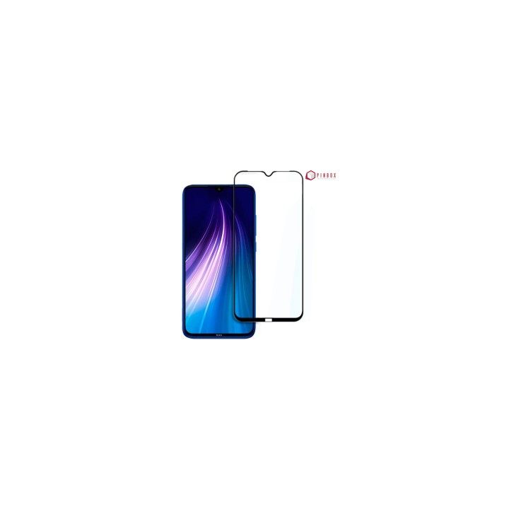 PINBOX Xiaomi Redmi Note 8 Protector de Pantalla Completa Vidrio Templado