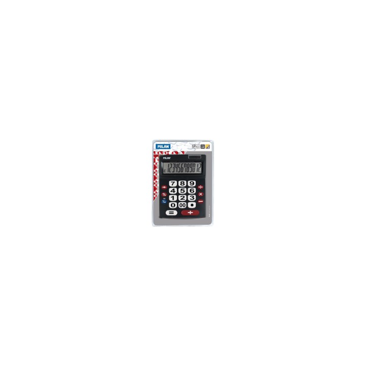 Milan 151712BL calculadora Escritorio Calculadora básica Negro, Rojo, Blanco