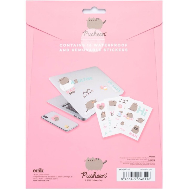 Set pegatinas reutilizables Pusheen