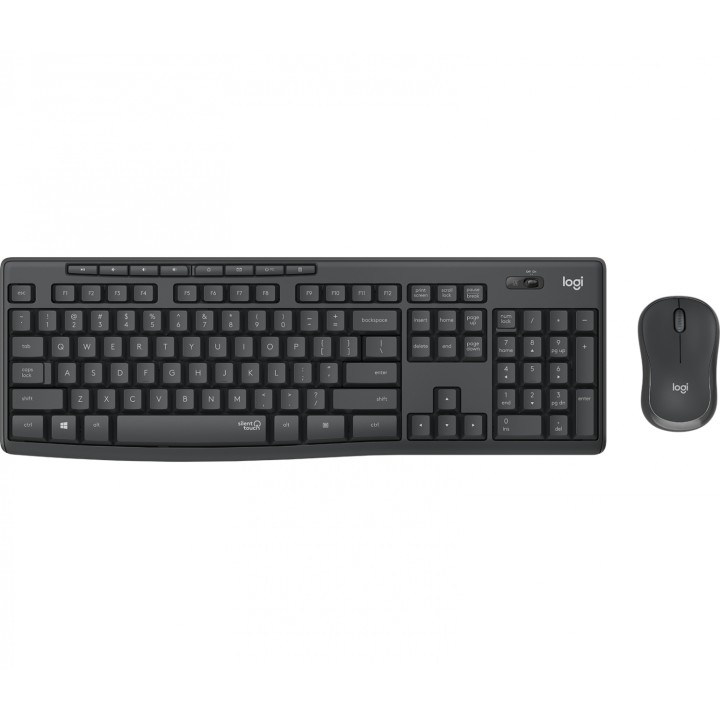 Logitech MK295 Silent Wireless Combo teclado RF inalámbrico Portugués Grafito