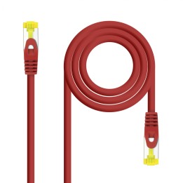Nanocable Cable Red Latiguillo RJ45 LSZH CAT.6A SFTP AWG26, Rojo, 25 cm