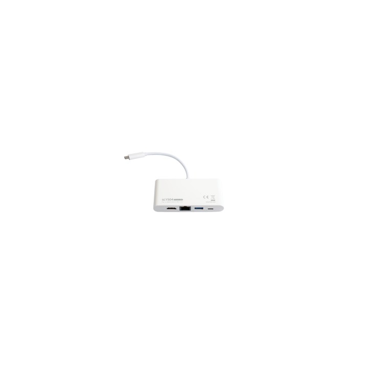 Sveon SCT504 hub de interfaz USB 3.2 Gen 1 (3.1 Gen 1) Type-C 5000 Mbit/s Blanco