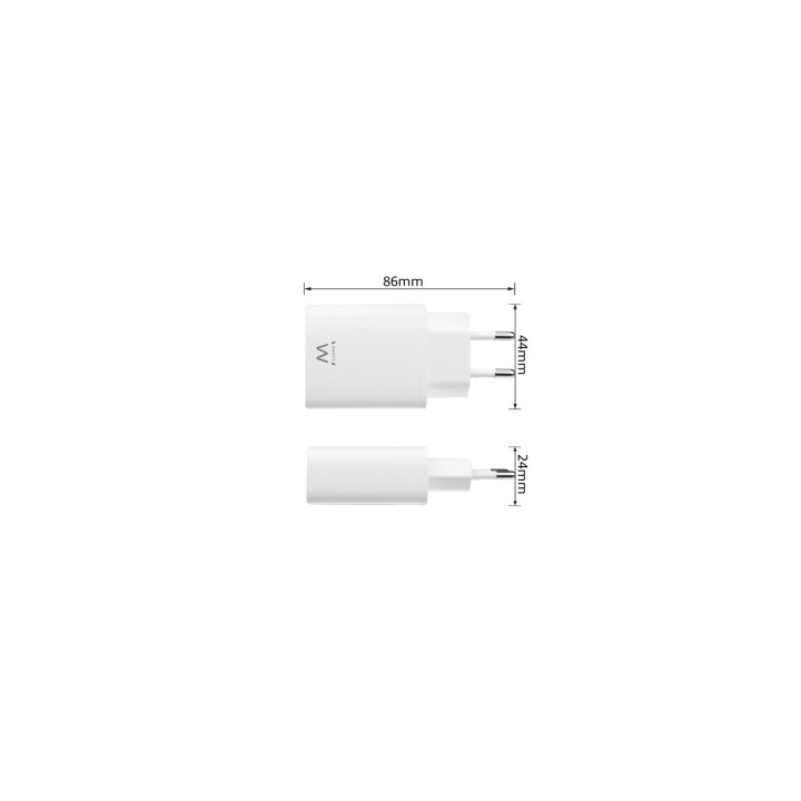 Ewent EW1320 cargador de dispositivo móvil Blanco Interior