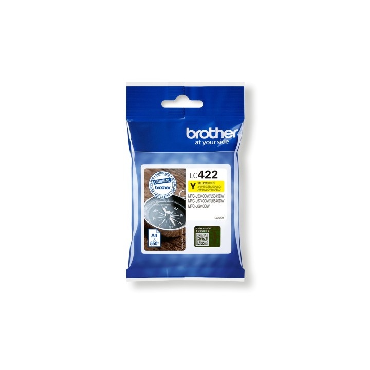 Brother LC-422Y cartucho de tinta 1 pieza(s) Original Amarillo