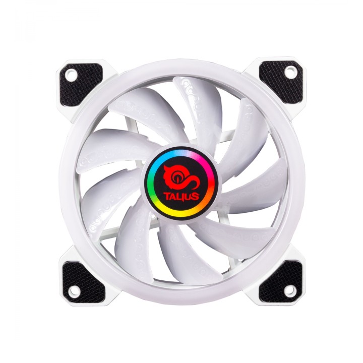 TALIUS Ventilador caja RGB Iris 16Led 12cm Blanco
