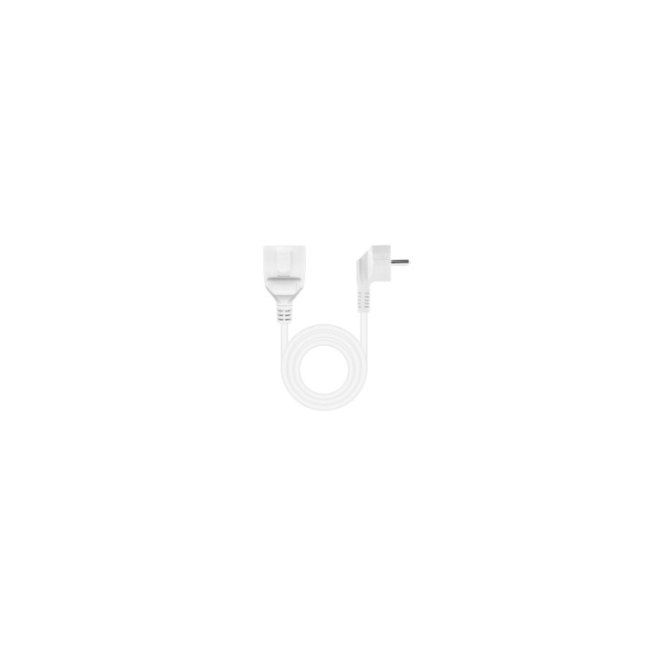 Nanocable Cable de Alimentación Alargador, Blanco, 3 m