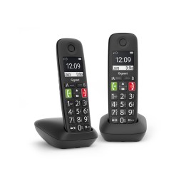 Gigaset E290 Duo Teléfono DECT/analógico Identificador de llamadas Negro