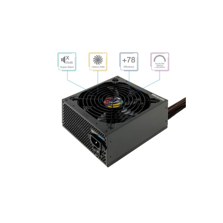 FUENTE ALIMENTACION 750W TOOQ PFC-ACTIVO 5SATA 14CM ATX
