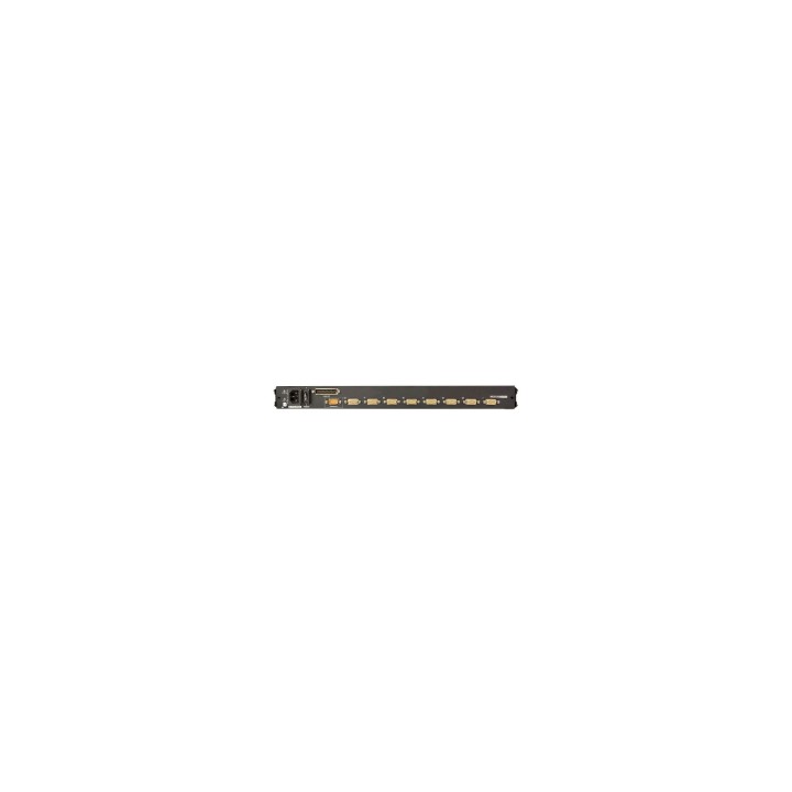ATEN Consola LCD single rail con switch KVM integrado VGA PS/2-USB de 8 puertos