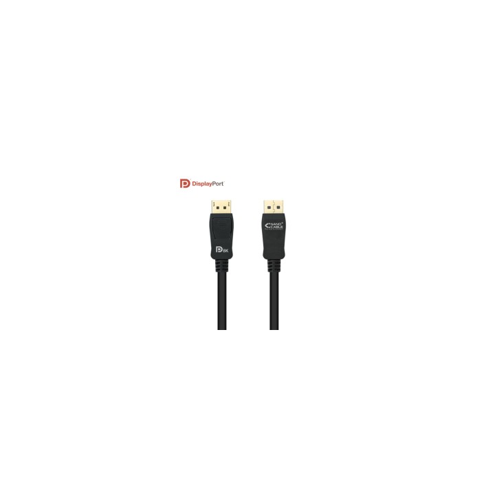 Nanocable Cable DISPLAYPORT 1.4 CERTIFICADO VESA, DP/M â€“ DP/M, Negro, 0.5 m
