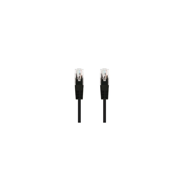 Nanocable Cable Red Latiguillo RJ45 CAT.6 UTP AWG24, Negro, 30 cm