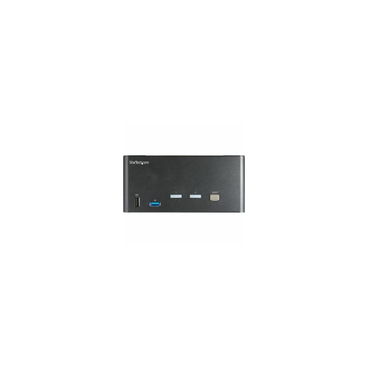 StarTech.com Switch Conmutador KVM de 2 Puertos DisplayPort 4K para 3 Monitores - VÍ­deo de 4K y 60Hz Ultra HD - HDR - Hub