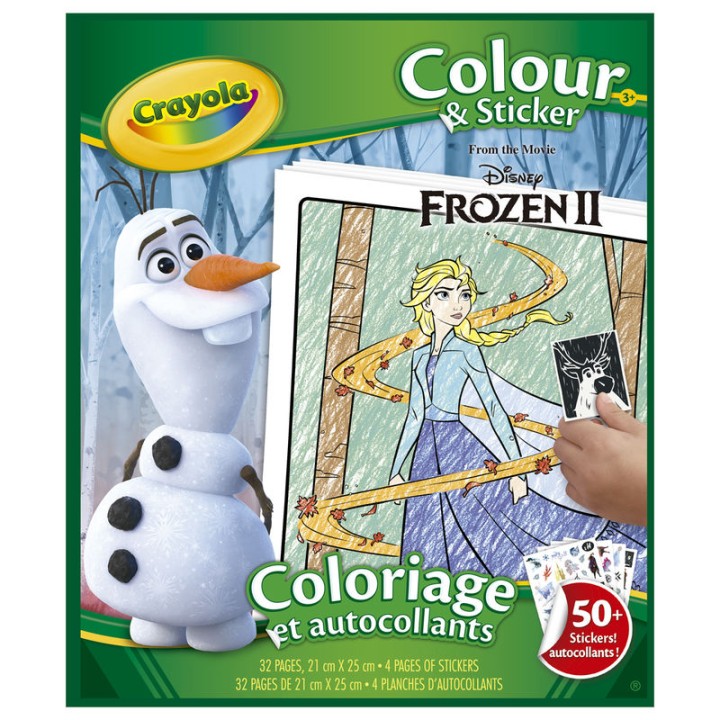 Libro colorear & pegatinas Frozen 2 Disney