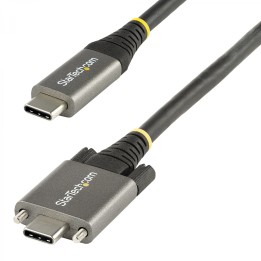 StarTech.com Cable 50cm USB-C con Tornillos Laterales de Fijación - 10Gbps - Cable USB Tipo C USB 3.1/3.2 Gen 2 - con Carga por