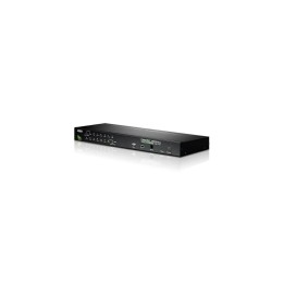 ATEN Switch KVM VGA PS/2-USB de 16 puertos con puerto para conexión en cadena y periféricos USB