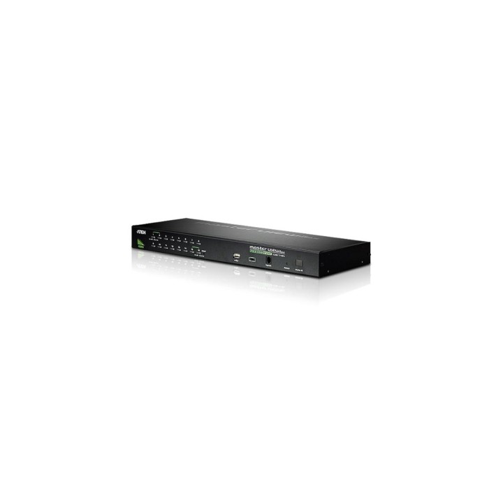 ATEN Switch KVM VGA PS/2-USB de 16 puertos con puerto para conexión en cadena y periféricos USB