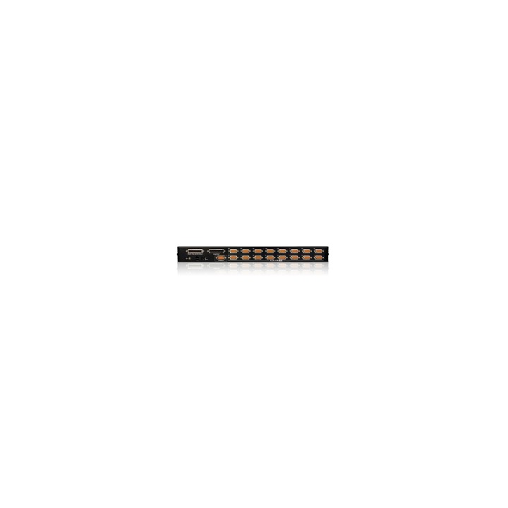 ATEN Switch KVM VGA PS/2-USB de 16 puertos con puerto para conexión en cadena y periféricos USB