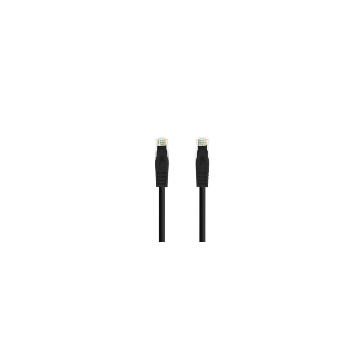 Nanocable Cable Red Latiguillo RJ45 LSZH CAT.6A UTP AWG24, Negro, 25 cm