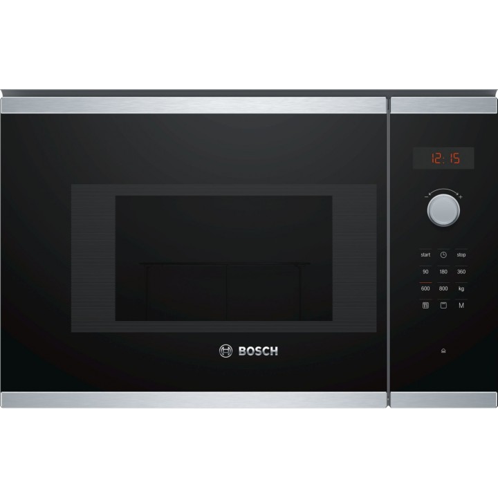 Bosch BEL523MS0 microondas Integrado 20 L 800 W Negro, Acero inoxidable