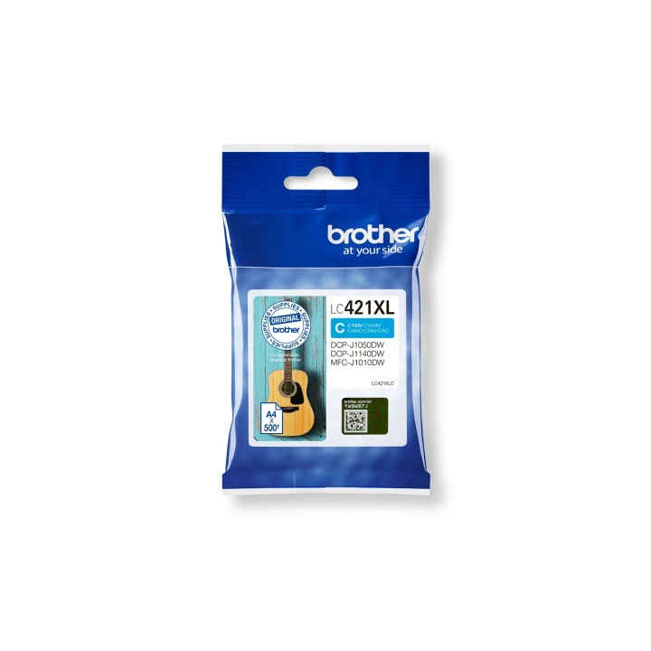 Brother LC-421XLC cartucho de tinta 1 pieza(s) Original Alto rendimiento (XL) Cian